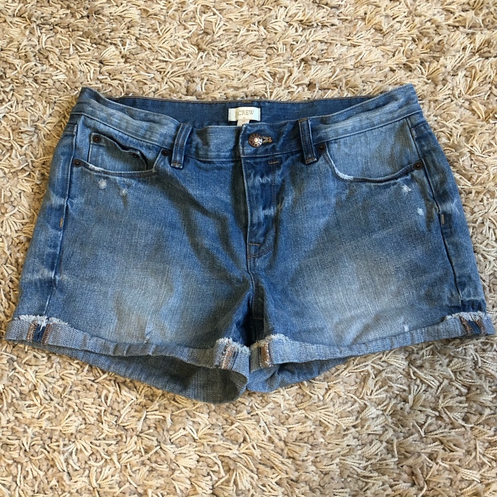 J Crew • Cuffed Denim Shorts